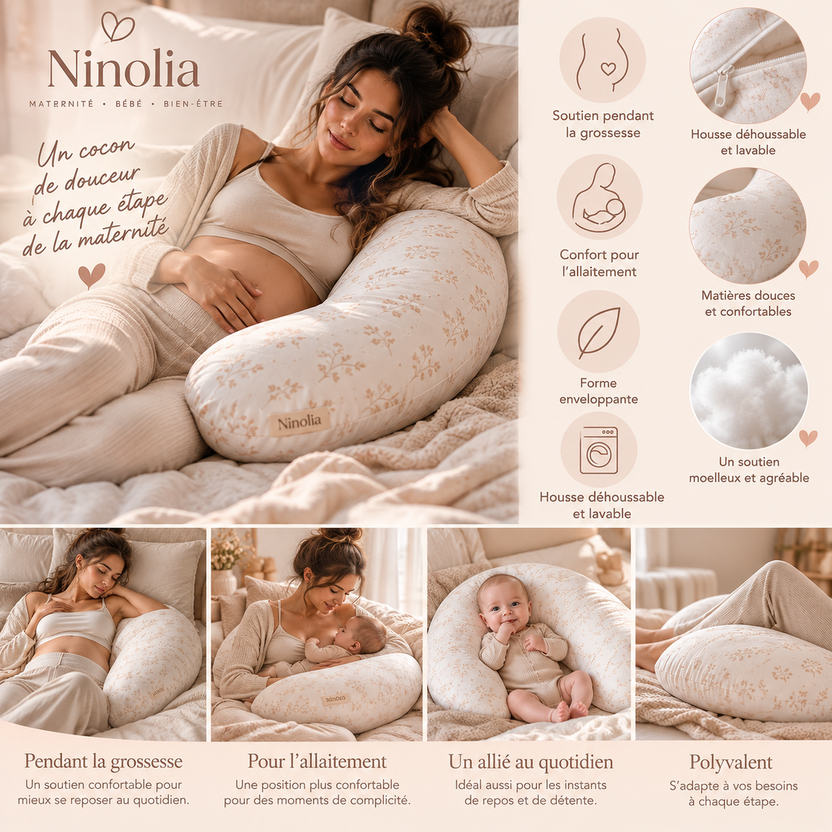 Coussin de maternité & d'allaitement - Cocon